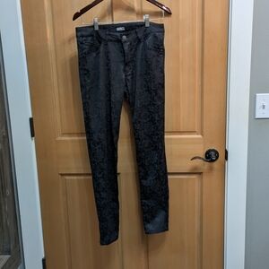 Black Patterned Jeans